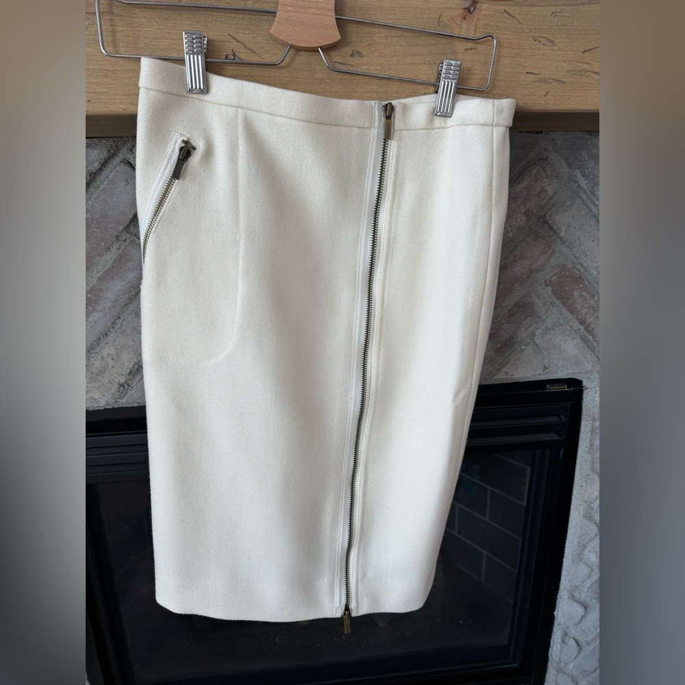 JCrew Winter White Pencil Skirt